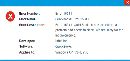 How to fix Quickbooks Error Code15311