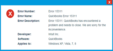 How to fix Quickbooks Error Code15311