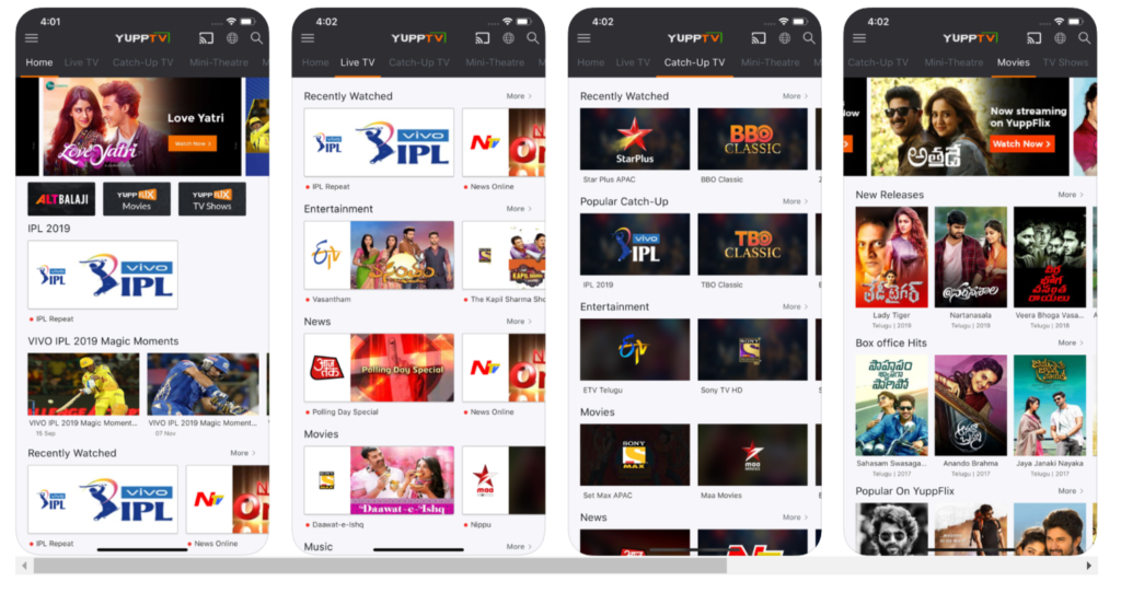 YuppTV - Free Live TV app for iPhone