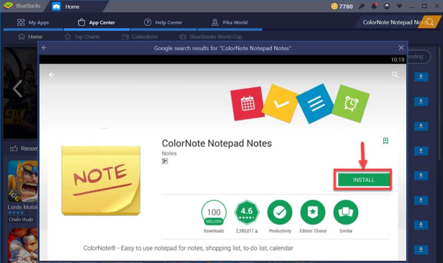 Как установить colornote на windows 10