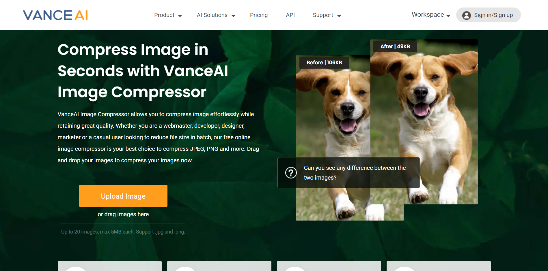 VanceAI Image Compressor Instantly Compresses Your Image