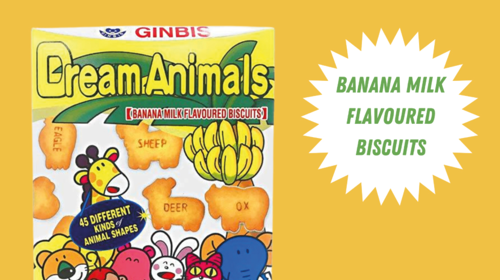 Ginbis Dream Animals Banana Milk and Coconut Flavoured Biscuits