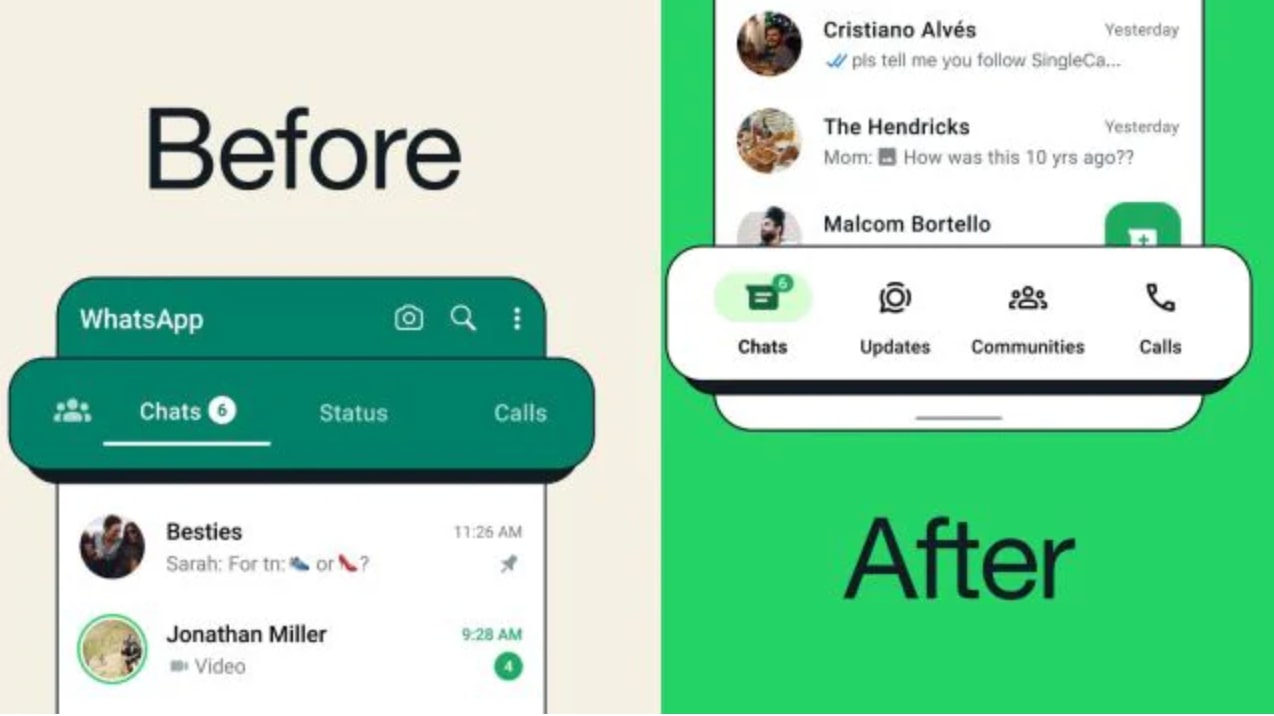 WhatsApp Bottom Navigation Bar for Android Users