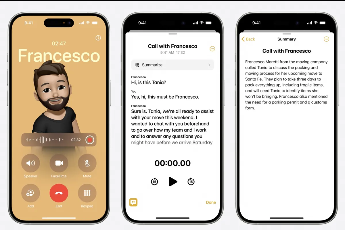 Call Recording Comes to iPhone with iOS 18.1